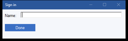 The Sign in dialog box