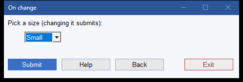 A dropdown that submits when changed